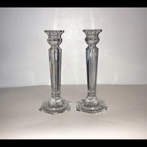 Mikasa 2 Crystal Candle Holders